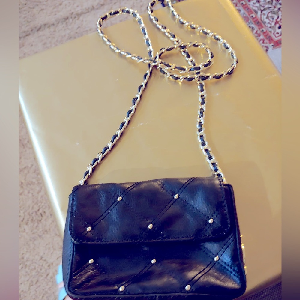 Juicy couture crossbody black leather bag, never used open box new